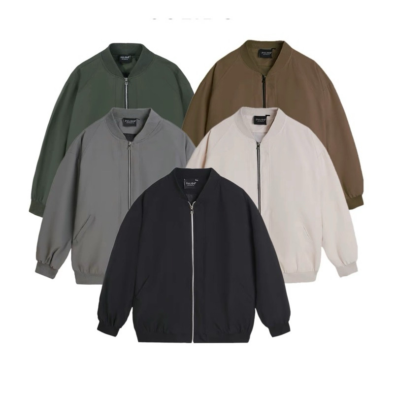 Áo khoác Bomber dù hai lớp trượt nước cản gió trong tia UV menwear jacket