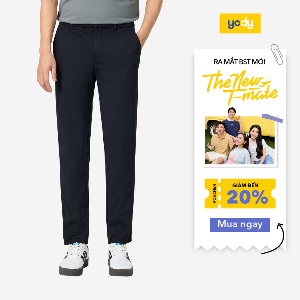 Quần âu nam YODY quần tây đai lưng, trendy, vải mềm mịn, co giãn, thông thoáng TRA - QAM7019
