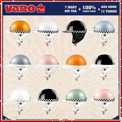 Mũ bảo hiểm nửa đầu VARO N120 Bosozoku Japan Style nửa đầu vintage -Mũ bảo hiểm moto Vintage 1/2 đầu