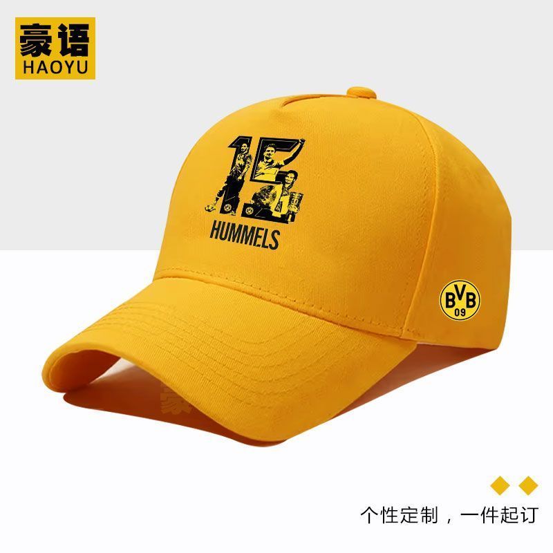 Chất lượng cao 2026 Dortmund Hummels No. 15 Đài tưởng niệm Phiên bản đặc biệt Mũ bóng chày Mũ thể th