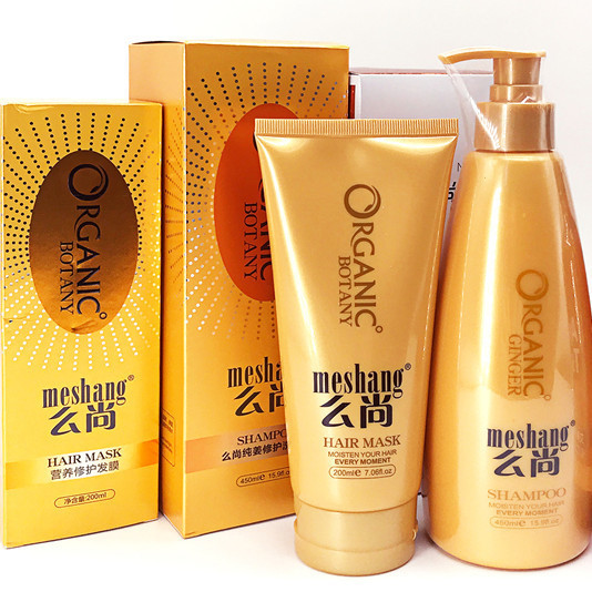 Ginger set, authentic herbal bath gel, smooth shampoo, new ginger juice product12y Anti-itch shampoo