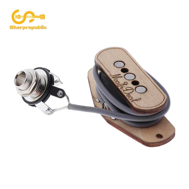 Sharprepublic Acoustic 3 Dây Hộp Xì Gà Đàn Guitar Pickup + Đầu Vào Piezo Jack Cho Đàn Guitar Voilin