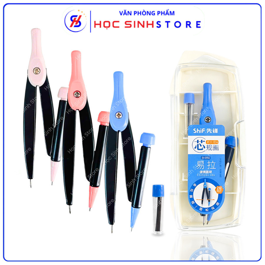 Compass Shif Ruột Chì Bấm 3141 Chất Liệu Kim Loại Cao Cấp, Bền Bỉ, Nhỏ Gọn, Giao Màu Ngẫu Nhiên