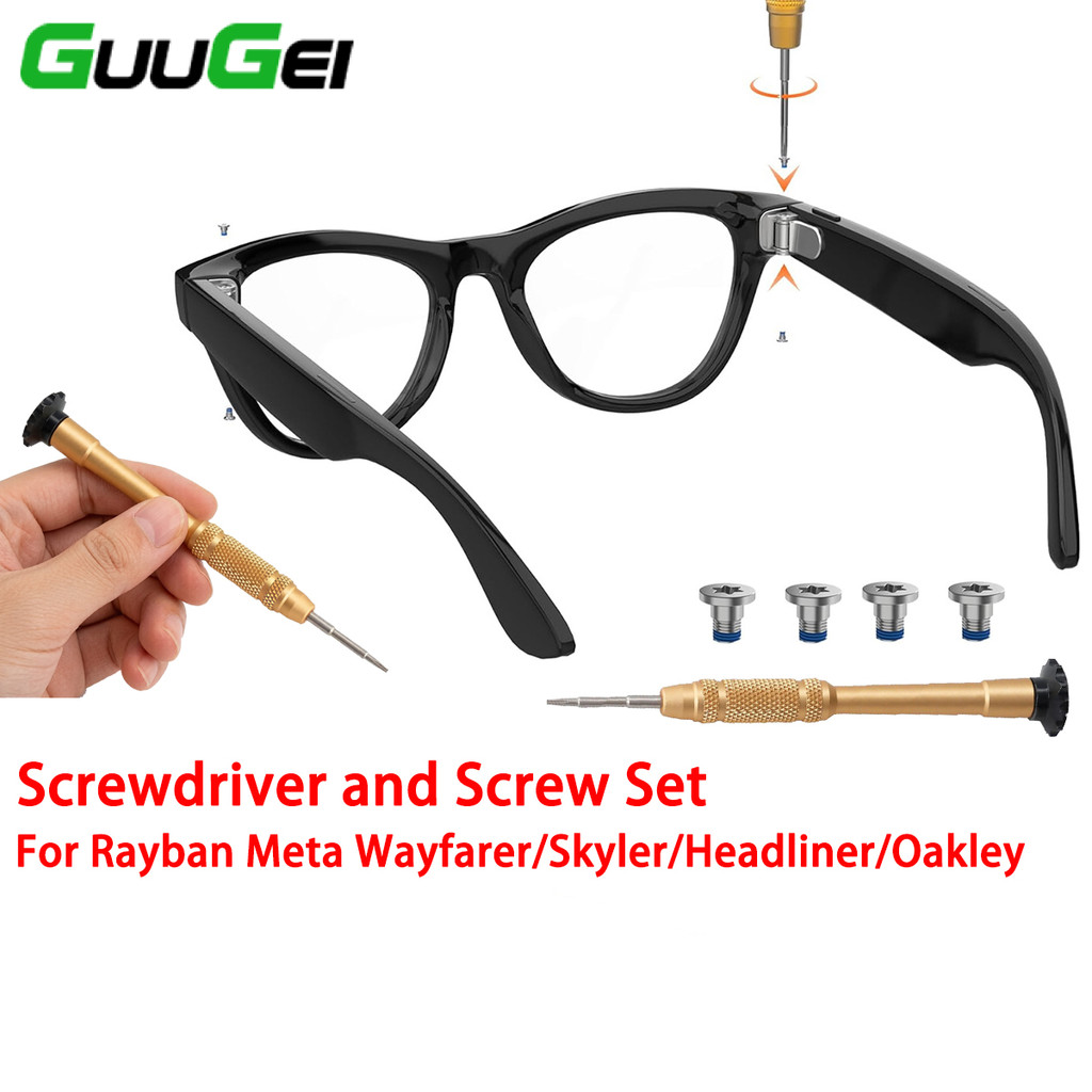 Guugei Kính Thông Minh Vít Thay Thế Cho RayBan Meta Wayfarer/Skyler/Headliner/Oakley Kính Phụ Kiện
