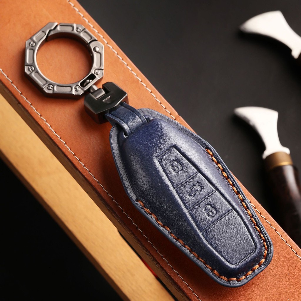 Thích hợp cho Chery iCAR03 Chìa Khóa 2024 icar03 Xe Sửa Đổi Da Thật Chính Hãng Điều Khiển Từ Xa Móc 