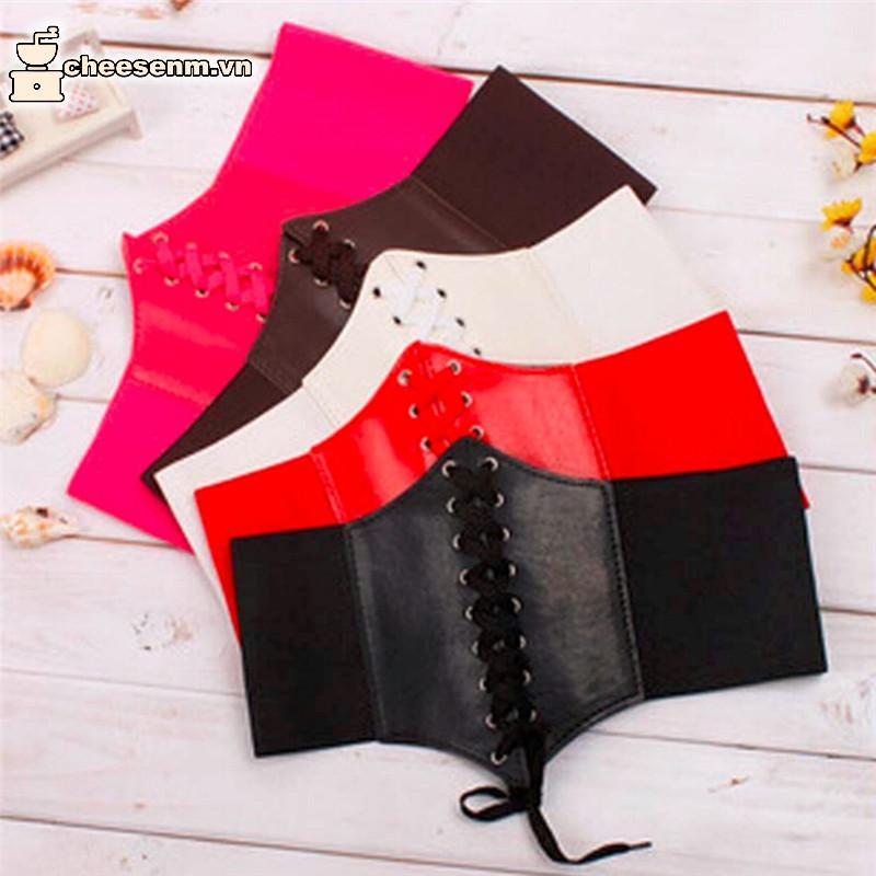 Cincher corset nữ 5 màu, dây rộng ren underbust