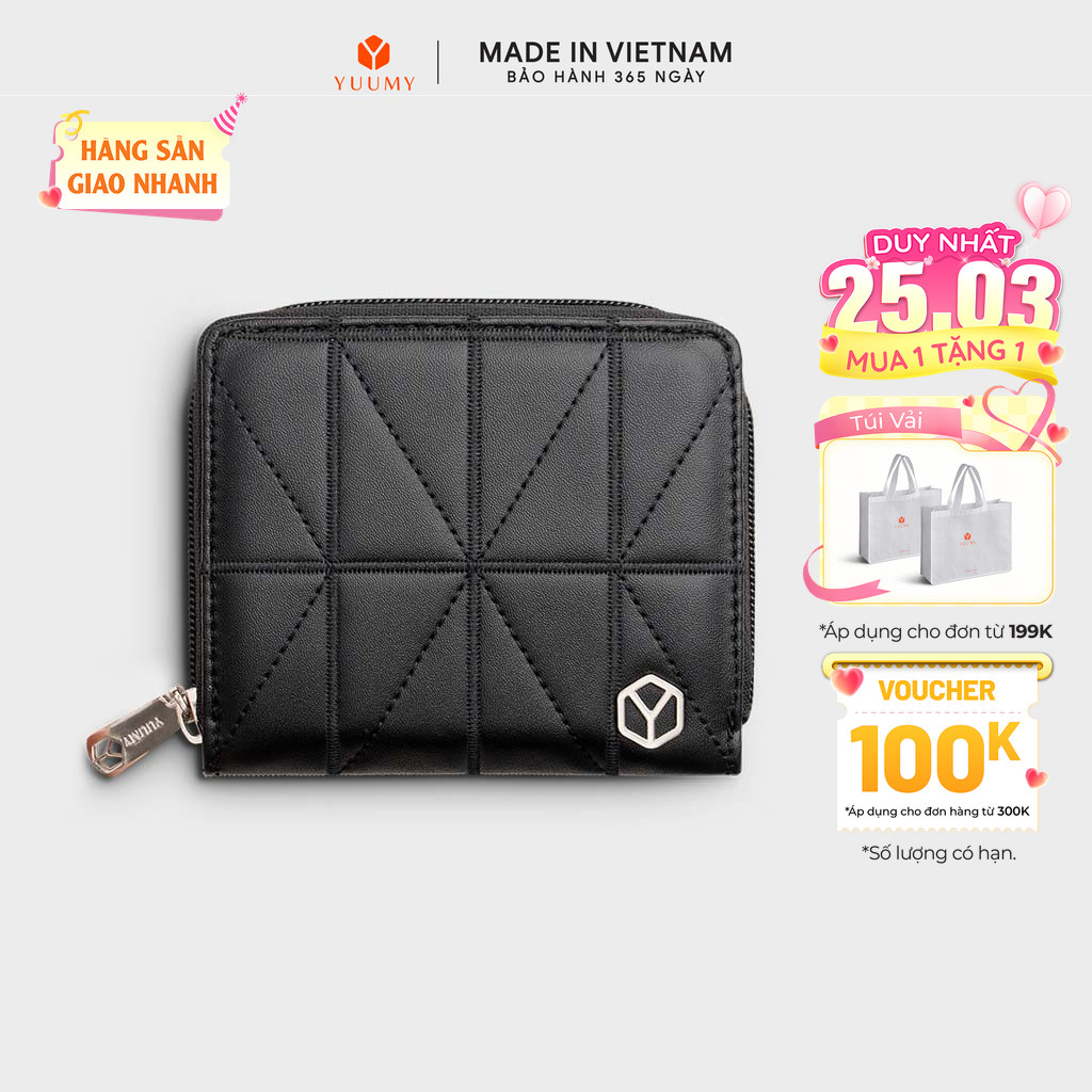 Ví Yuumy (Thời trang nữ thiết kế chần chỉ - Ví da Seasand YV111)