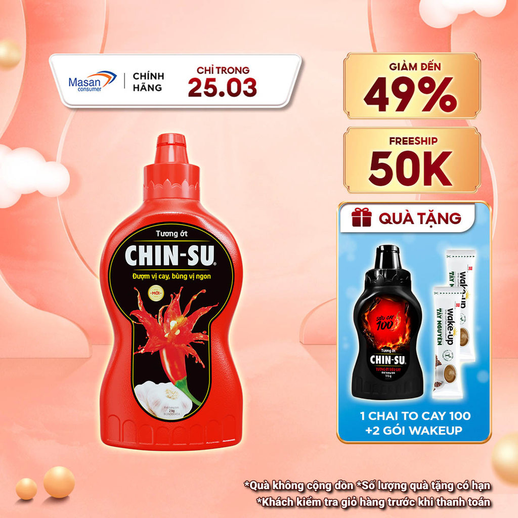 [Chọn loại] Tương Ớt CHIN-SU chai 2kg (Bao bì có thể thay đổi theo đợt nhập hàng)