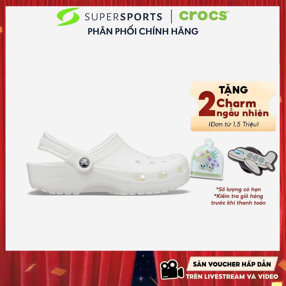 Giày Clog Unisex Crocs Classic - Trắng - 10001-100 ADS01-RM LS100