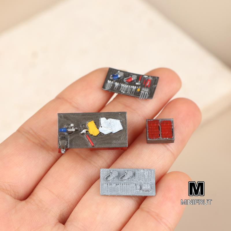 MINIFRUT] 1 / 64 Công cụ tỷ lệ Băng ghế / Pegboard Model Garage Scene Display Prop Phụ kiện Bộ sưu t