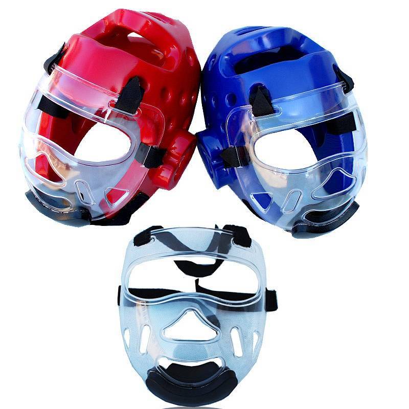Taekwondo Molding Helmet Face Care Transparent Protective Face Shield Karate Cover Helmet Mask Stron