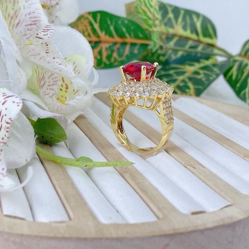 Nhẫn nữ hoàng đá đỏ Nh100 trang sức Bảo Long