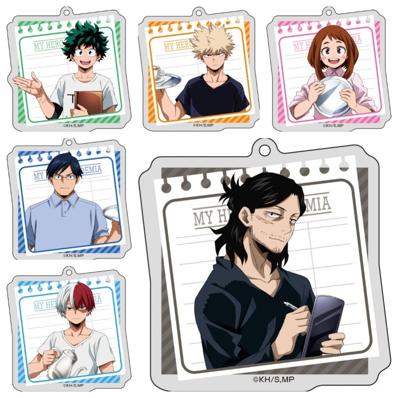 Anime KeyChain Women My Hero Academia TOWER RECORDS CAFE Key Chain for Men Aizawa Shouta Key Ring Ii