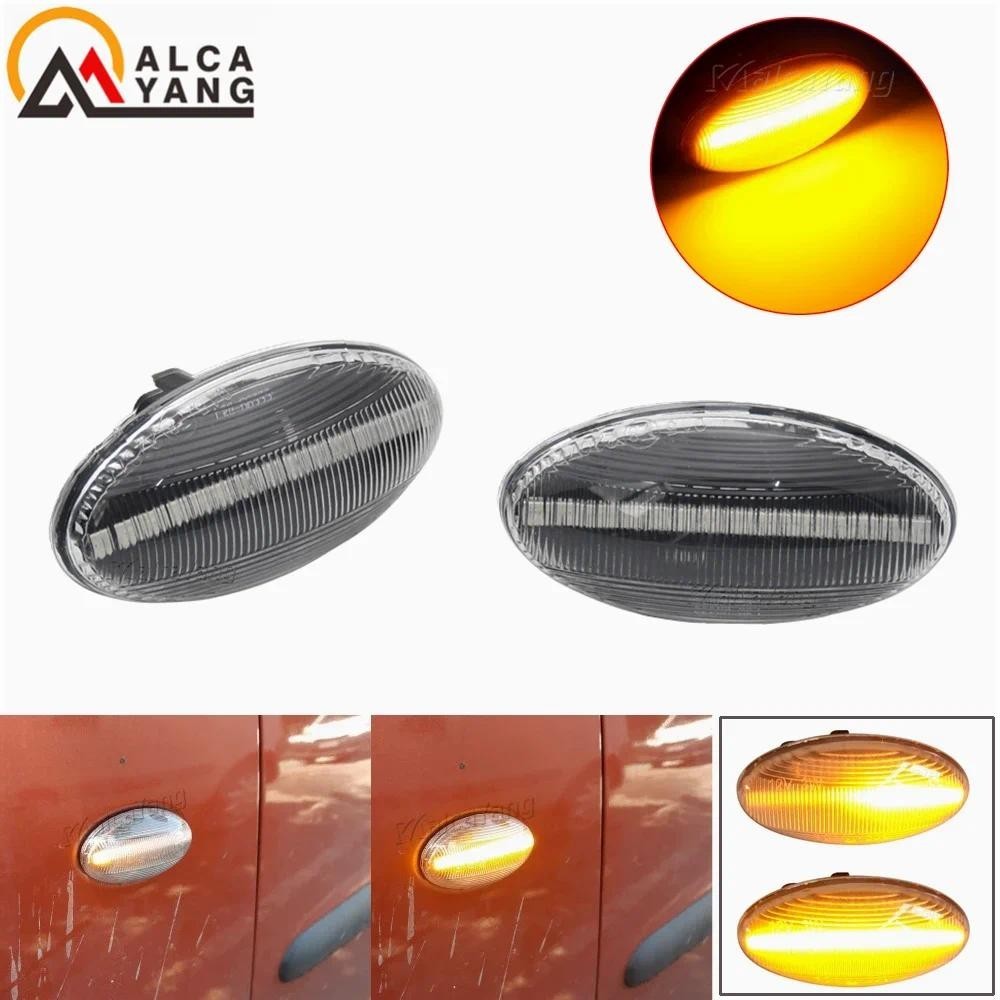 2x Đèn LED Năng Động Bên Đánh Dấu Chảy Led Đèn Tín Hiệu Tuần Tự blinker Cho Peugeot 307 206 407 107 