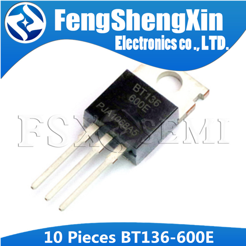 10 Cái / lốc BT136-600 BT136-600E BT136 TO220 Triacs nhạy cảm TO-220