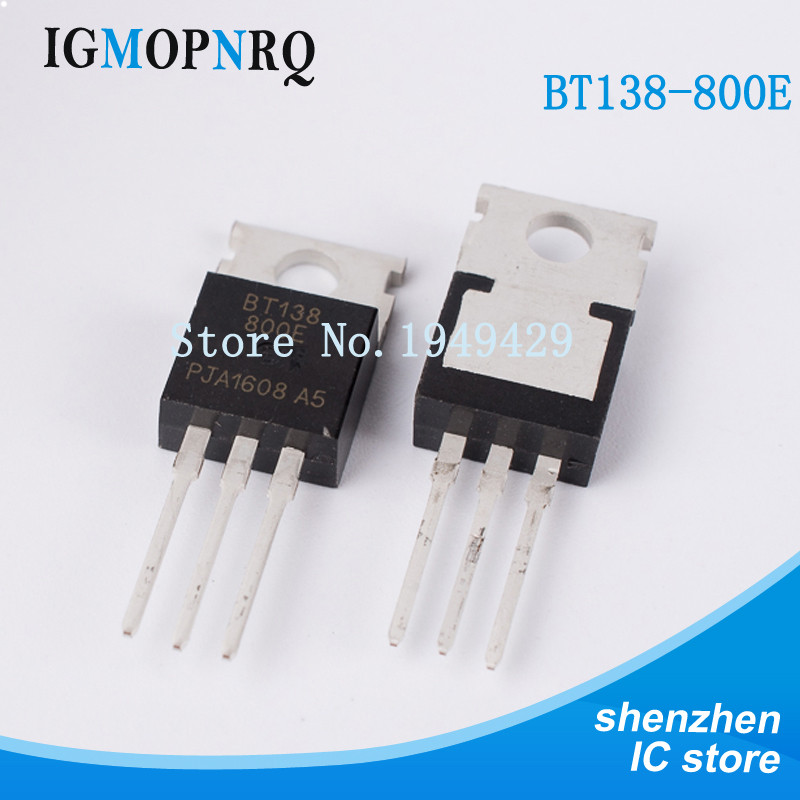 10 Cái / lốc BT138-800E BT138-800 TO-220 BT138 RAIL TRIAC Mới