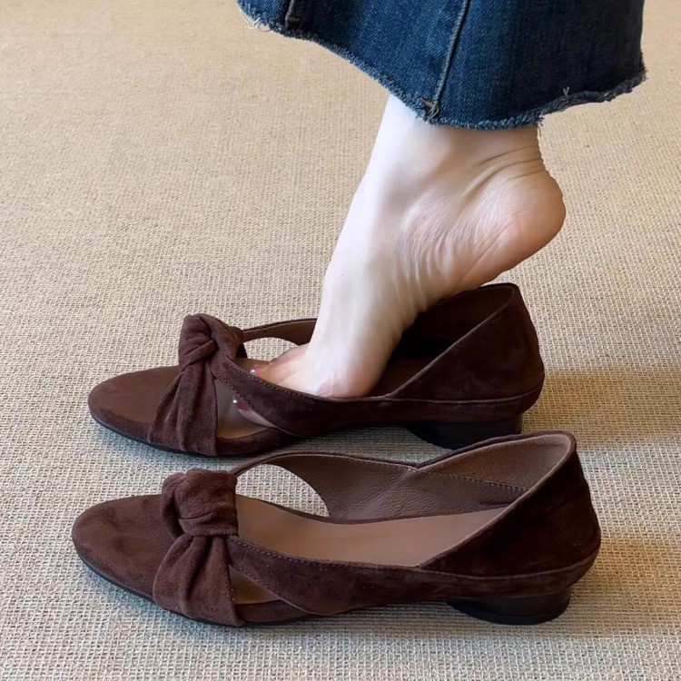 Sheepskin Version~French-style retro cross-strap sandals for women, new fashionable versatile wedge 