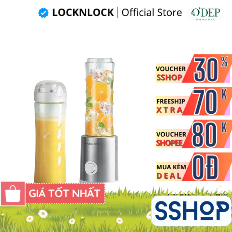 Máy xay sinh tố mini màu trắng Chính hãng LocknLock EJM241 - SSHOP SSA