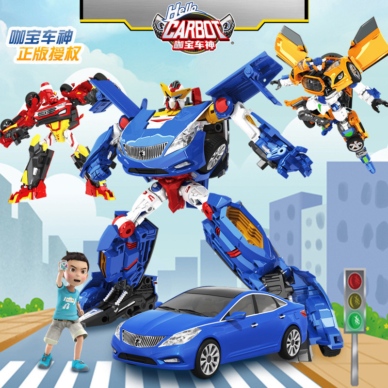 Ka Bảo Car God Transformation Toy Boy King Kong Car Robot Ace Rider Hawk * yj#1