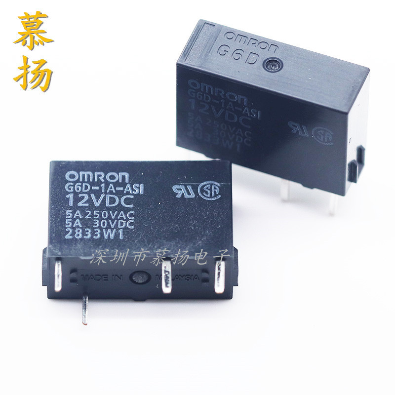 Rơle nguồn Omron chính hãng G6D-1A-ASI 24VDC 12VDC 5VDC 4 chân 5A