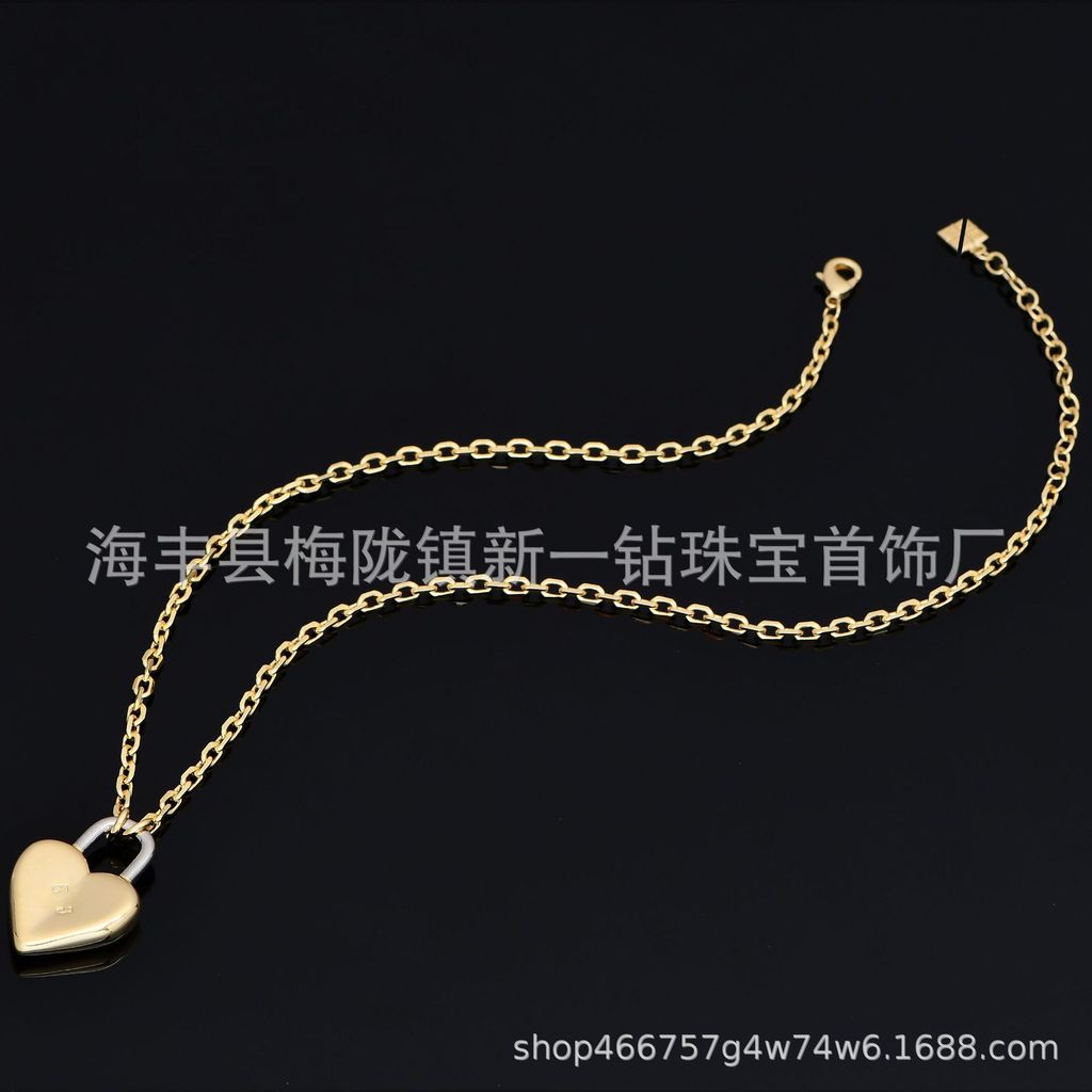 Jijia Tình Yêu Cổ Điển Phong Cách Mới Bán Chạy Bộ Đơn Giản Nhỏ Tươi Vòng Cổ Jijia Bông Tai Vòng Tay 