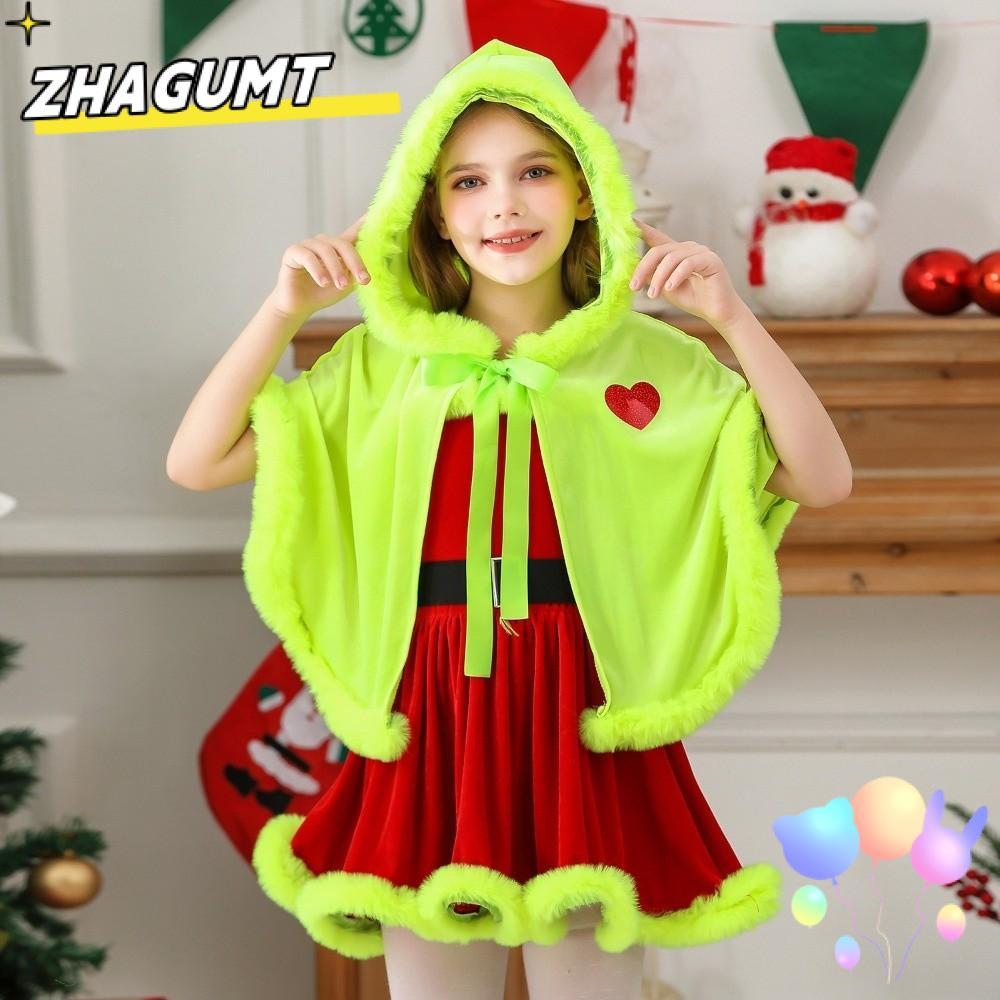 ZHAGUMT Grinch Áo Tank Dress, Dress Up Grinch Giáng Sinh Elf Trang Phục Giáng Sinh, Bộ Đồ Giáng Sinh