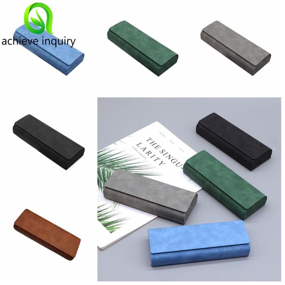 achieve inquiry Hộp đựng kính mắt bằng da ACHIEVE INQUID nam, chống áp lực và chống nước