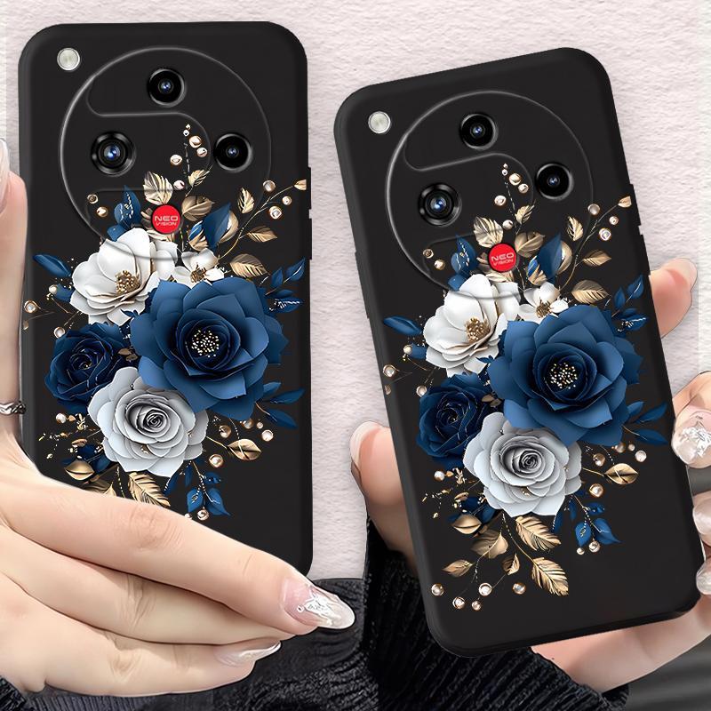 Ốp Lưng Cho ZTE Nubia Z70S Ultra Nubia Focus 2 Nubia RedMagic 10 Air Luxury Romantic Blue Rose Phone