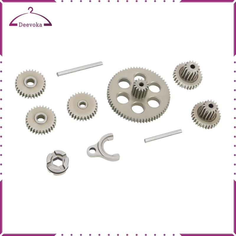 Bánh răng truyền động bằng thép DIY Sửa đổi Bộ hộp số thay thế kim loại chắc chắn cho xe RC K5 Fcx18