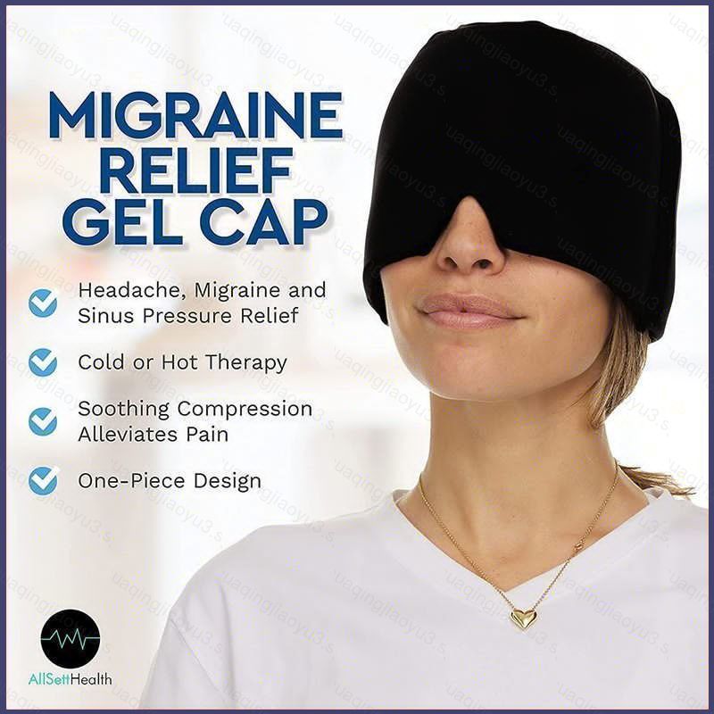 Gel Cách Nhiệt Migraine Relief - Giảm Đau Đầu & Xoang, kèm Mũ Giảm Áp