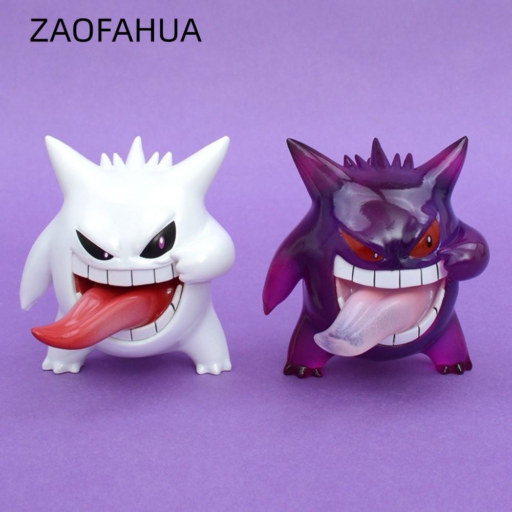 ZAOFAHUA Gengar Nhân Vật Hành Động, Hình Gengar PVC 9cm, Dễ Thương Trong Suốt Dính Lưỡi Ra Gengar Bộ