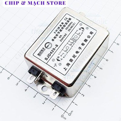 SJD420-6 Bộ Lọc Nguồn AC 6A 250VAC Chip & Mạch Store