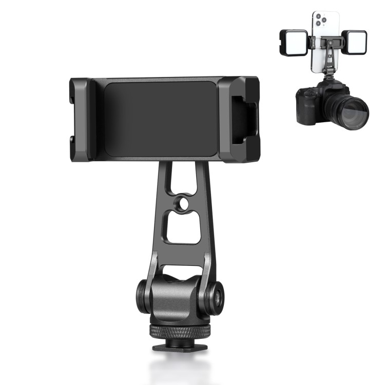 Mới PULUZ Z-axis 360 Xoay Giày Lạnh Hợp Kim Nhôm Kẹp Điện Thoại Giá Đỡ Giá Đỡ