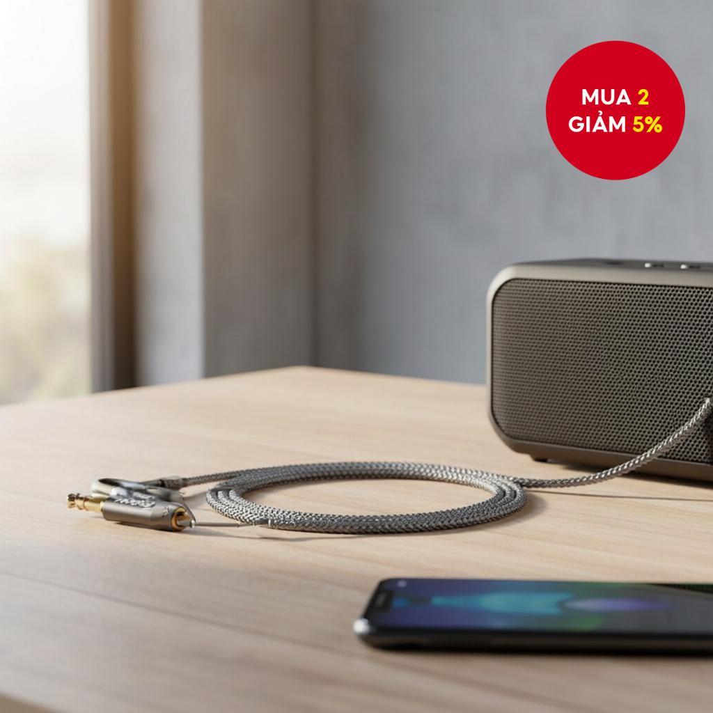 Riksoin dây nối dài tai nghe 3.5mm đực sang cái tương thích với điện thoại thông minh, máy tính bảng