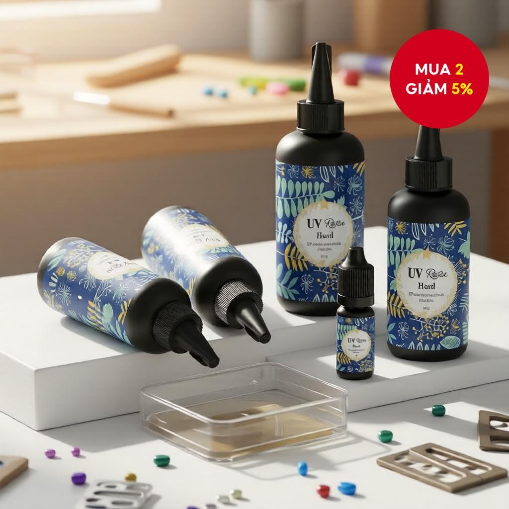 Long Vu UV Resin Clear - Khô Nhanh, Chống Vàng, 60g-100g