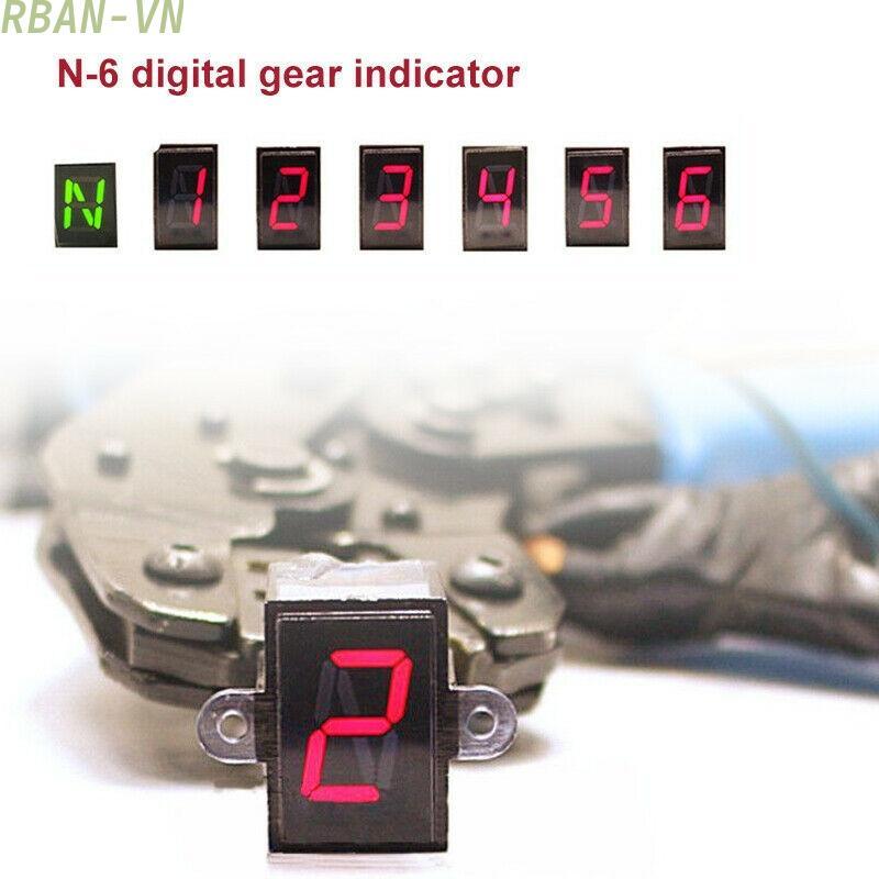 Compact LED Motorcycle Gear Indicator Reliable N6 Speed Shift Clutch Lever Gauge