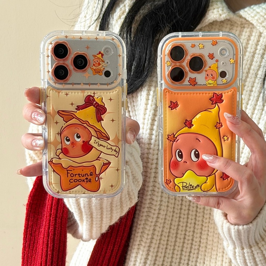 Hoạt Hình Dễ Thương Fortune Cookie Starman Ống Kính Hoa Da Mềm Ốp Lưng Điện Thoại iPhone 17Promax 17