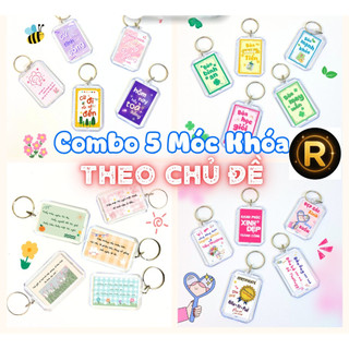 [COMBO 5 MÓC KHÓA] Combo 5 Móc Khoá Thông Điệp Theo Chủ Đề Cổ Vũ, Tích Cực, Móc Khóa Bùa May Mắn, Lời Nhắn Nhủ- RIN HUDA