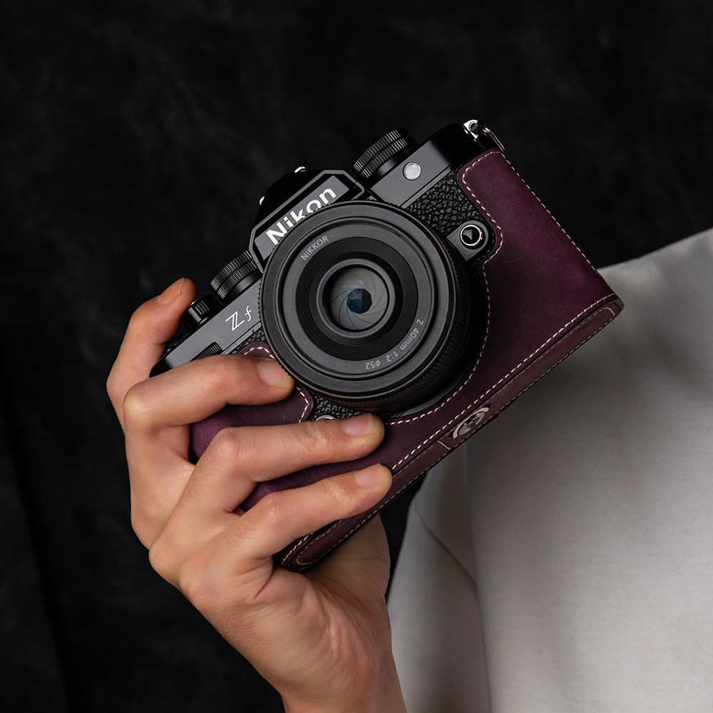 Thích hợp cho vỏ da Nikon ZF Vỏ bảo vệ máy ảnh Nikon ZF Vỏ bảo vệ đế da thật 4.6