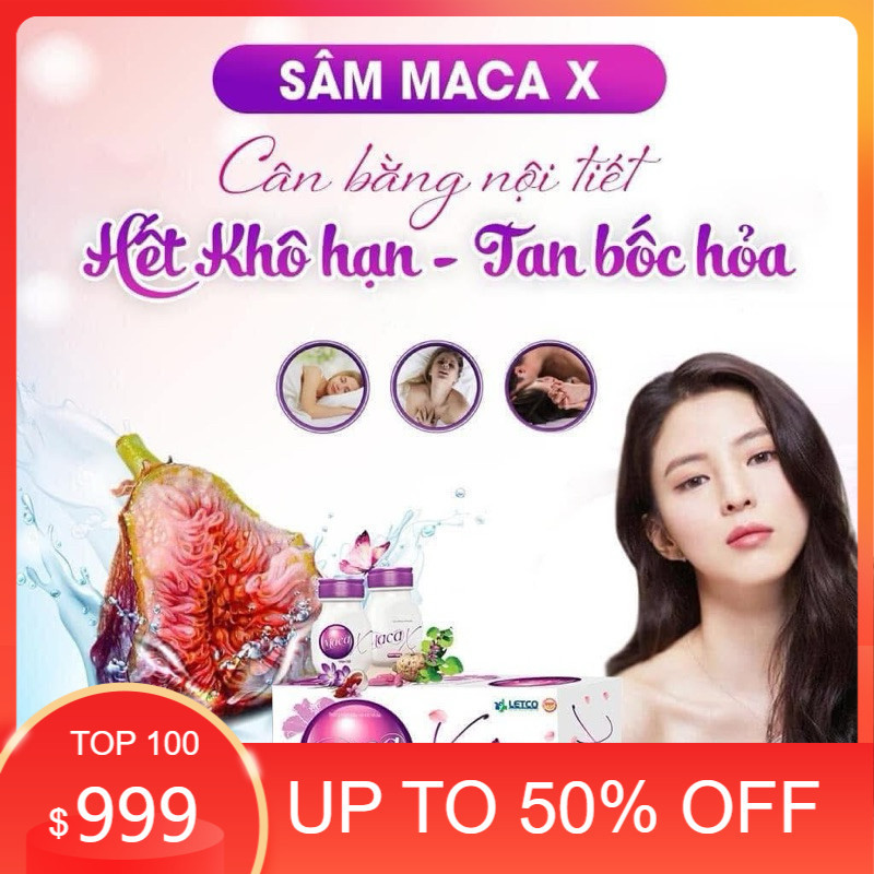 SÂM MACA X Letco hộp 60 viên , sâm tố nữ , nhuỵ hoa nghệ tây SÂM MACA X Letco hộp 60 viên