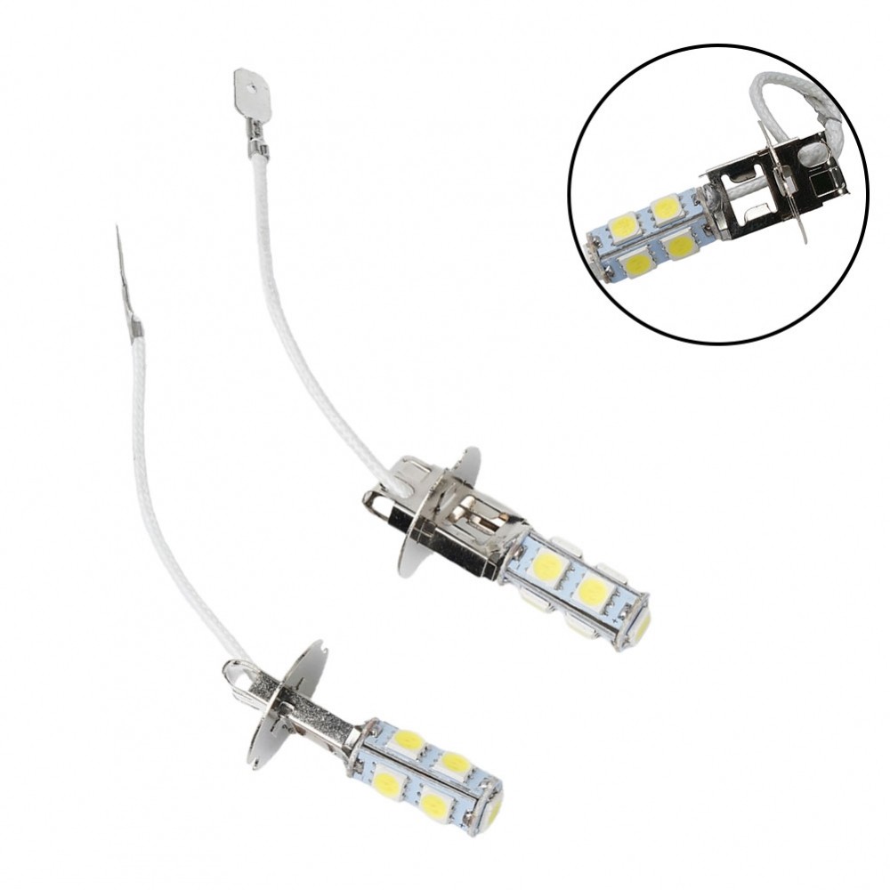 Cho H3 Bóng Đèn LED 12V Cho H3 LED 2 Chiếc Đèn Pin Đèn Pin Thương Hiệu Mới 9LEDS