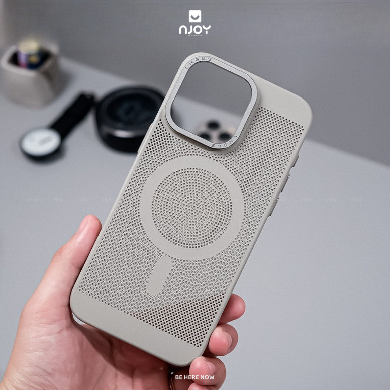 Ốp Tản Nhiệt Lưng Lưới PC Viền Camera Nhôm Cho Điện Thoại iPhone 17 Pro Max 16 15 14 13 Njoyshop
