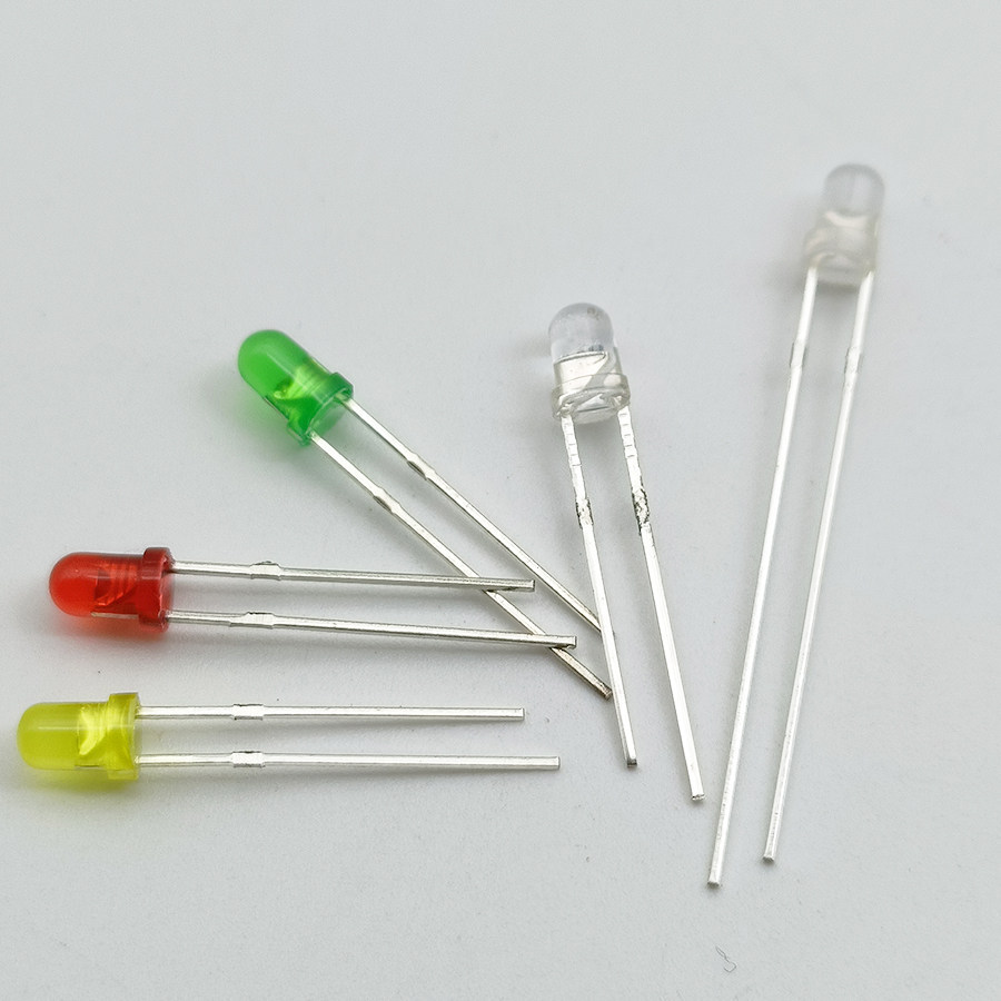 3MM Nổi Bật LED Đỏ Tóc Đỏ Xanh Tóc Xanh Xanh Xanh Vàng Tóc Vàng Trắng Tóc Đỏ Trắng Tóc Xanh Tím Trắn