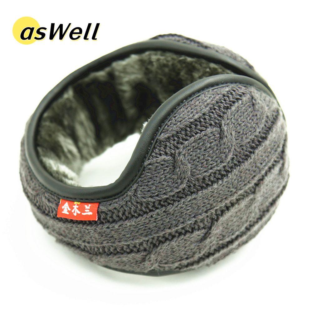 ASWELL Earmuffs Winter Earwarmers Nam Phía Sau Ban Nhạc Đầu Unisex Đan