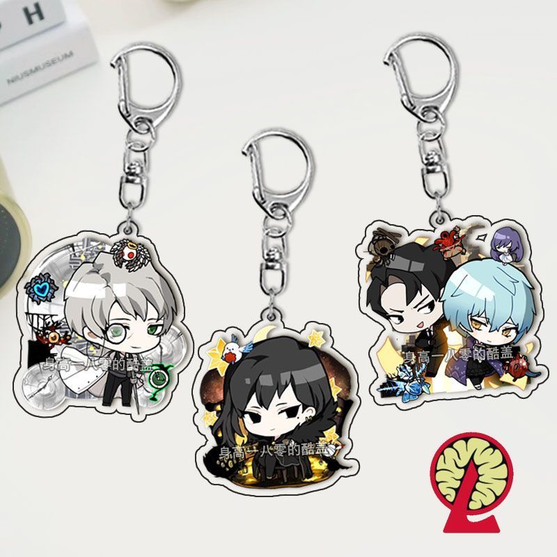 Lobotomy Corporation Anime KeyChain Cartoon Library of Ruina Men Key Chain for