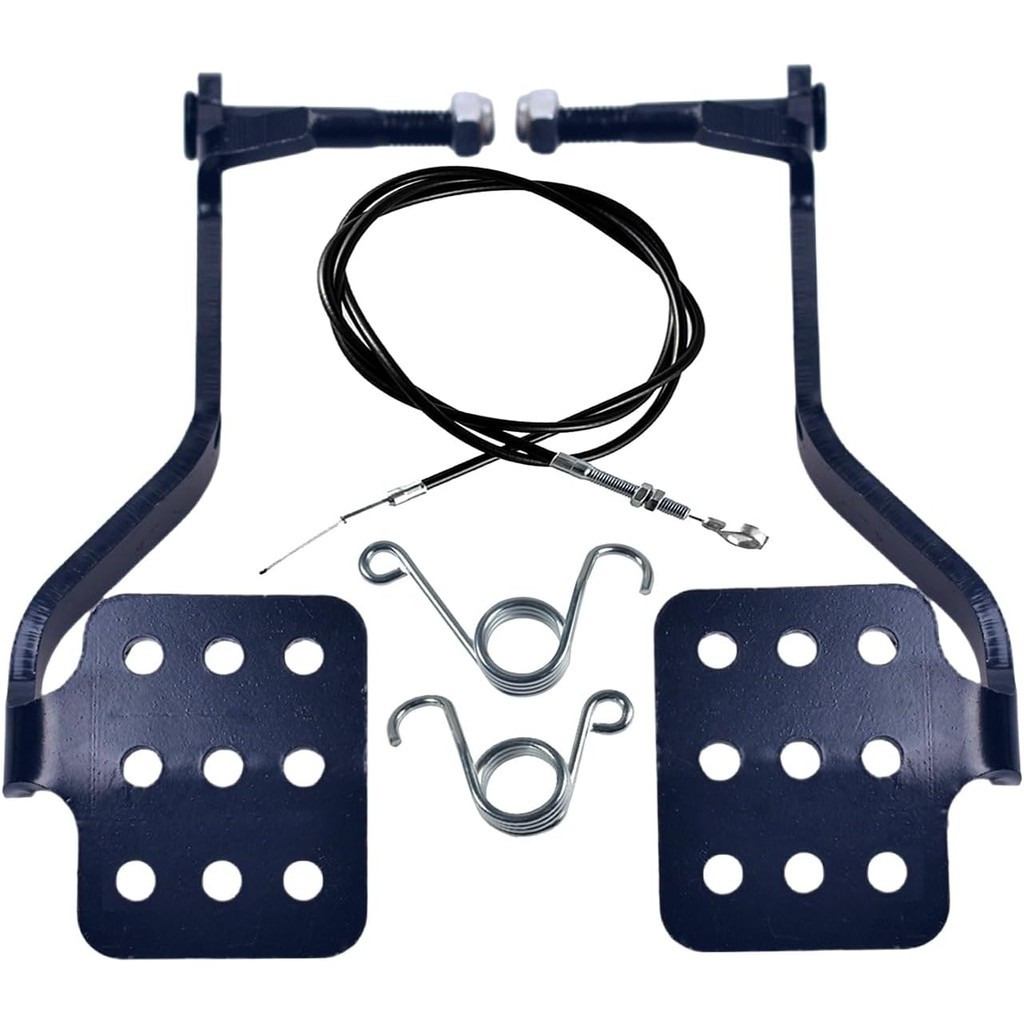 Bàn đạp ga phanh Go Kart với bánh lái ô tô, Nâng cấp cáp 71 "với bộ lò xo trở lại, Phụ kiện Go Kart 