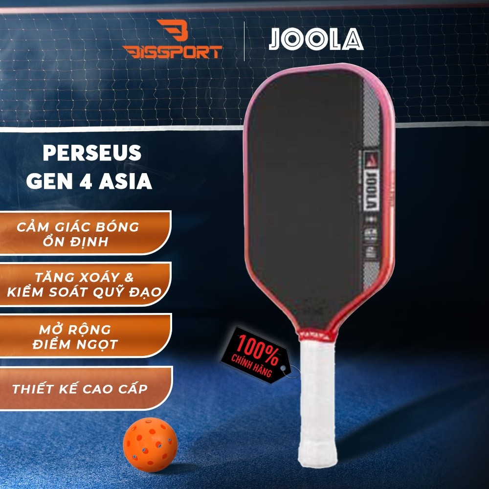 Vợt Pickleball JOOLA Perseus Gen 4 Asia Chính Hãng – Lõi Polypropylene – Mặt Carbon Friction+ – Kiểm