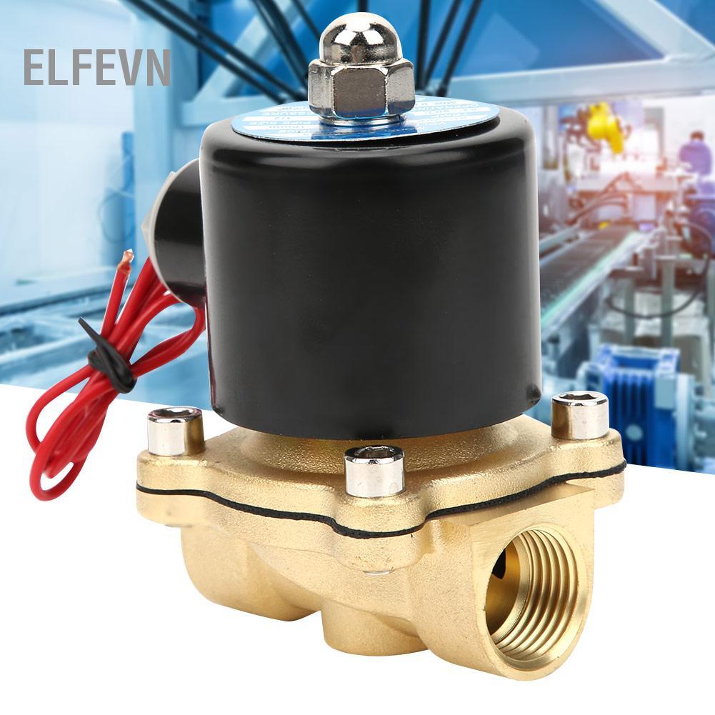 Elfevn 2W160-15 Van điện từ thường đóng G1/2 BSPP Đồng thau nữ