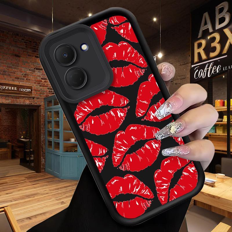 Vỏ Cho Tecno Spark GO 3 Spark GO 2 Spark Go 1Red Lipprint Vỏ Điện Thoại Techno Spark GO3 GO2 Go1 KN3