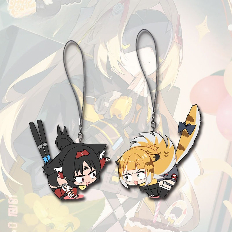 Game Zenless Zone Zero Ju Fufu Nekomiya Mana Anime Cosplay Figure Acrylic Keychain Mobile Phone Hang
